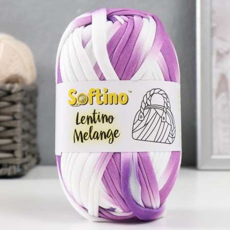 Knitted yarn 95% cotton, 5% Elastan "Lentino Melange" 100 g 30 m color 29