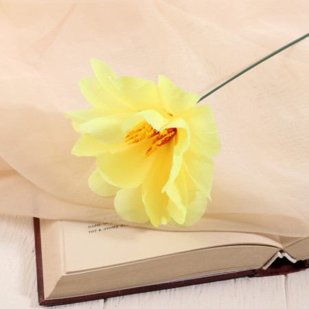Artificial flowers "Loner Chrisp" D-11 cm H-20 cm, yellow