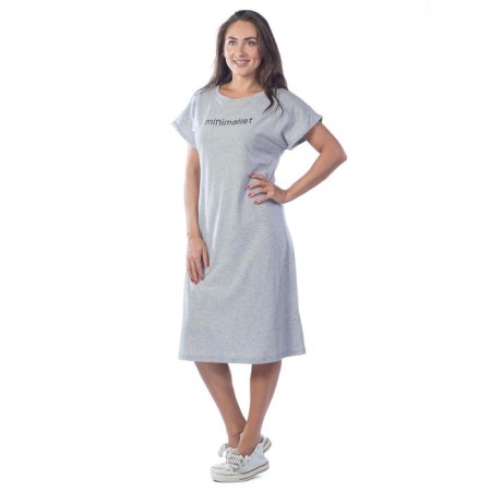 Minimalist-free dress, size 46, light gray color-2