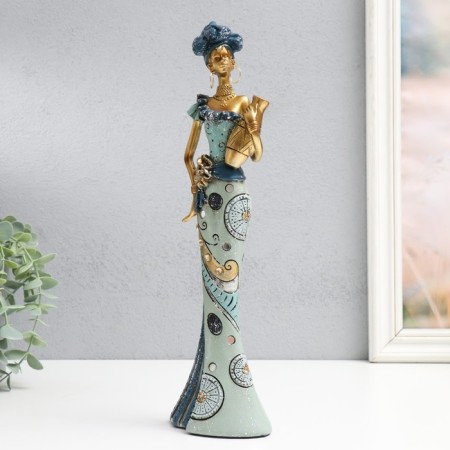 Polystone souvenir "Girl with a jug" blue-blue 9.5x6.5x33 cm