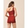 TOP female top One shulder, size m, dark cute color