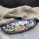 The herdgehog of Rishtan ceramics "Flowers", 24 cm, blue, mix