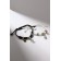 Bracelets "Demetrons" female, masculine principle, black and white color, 7cm