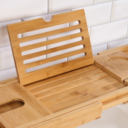 Table-vannitsa for a bath, large, 75 (109) x 23 x 4.5 cm, tree-11