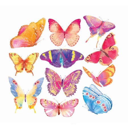 Thermalrotransfer "Watercolor butterflies", 19.5 × 21 cm, 11 designs-6