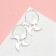 Earrings Metal "Japan" shurikens on the ring, the color of silver