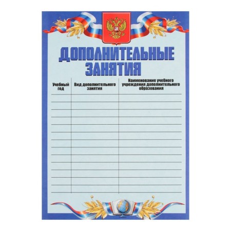 Lesets sheets for a schoolboy portfolio, 30 sheets (title, content, 28 sections) "Russian schoolboy", in a folder-10