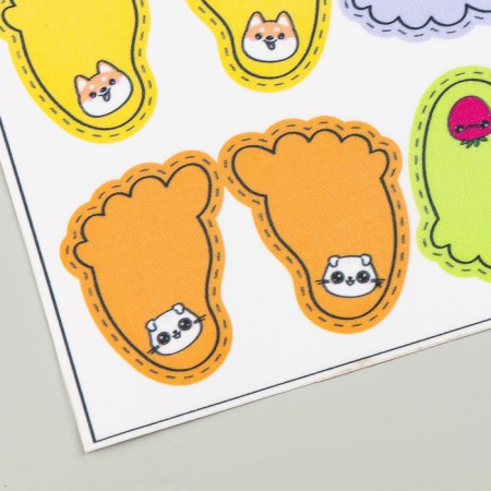 Fabric stickers for shoes "Nazi kitten"-3