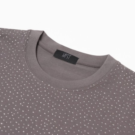 Women's T-shirt with rhinestones Mist, gray, r.-r. M-1