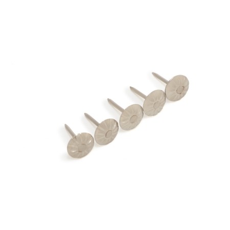 Tundra nails, decorative, textured, 11x16 mm, chrome, 50 pcs-12