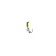 Mormyshka column black, lime abdomen + tetro cube silver, weight 0.7 g