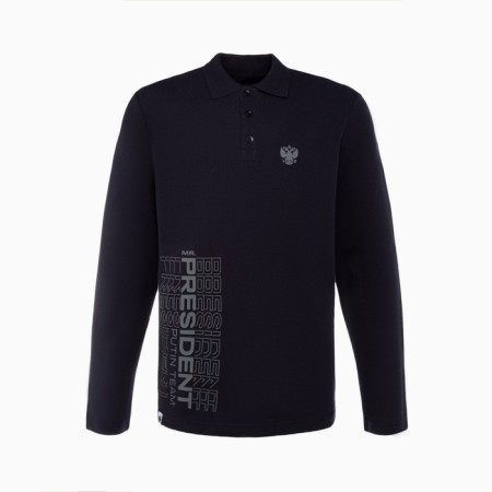 Polo with long sleeve President, size l, color black