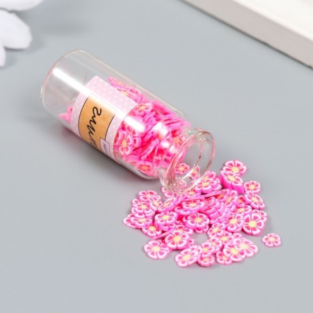 Decor for creativity plastic "Flower. Pink chamomile" set 8 g 5x2x2 cm-1