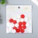 Beads for creativity wood "flat circle" set of 20 pcs white, red 0.4x1.5x1.5 cm
