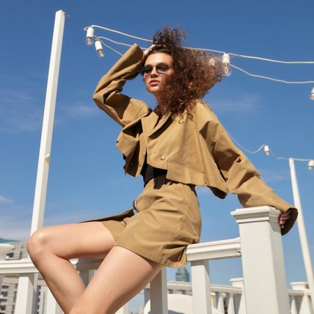 Women's jacket Minaku: Casual Collection Beige color, pr 42-7