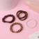 Hair elastic band "Jeannet" (set 5 pcs) codes, 5 cm, mix