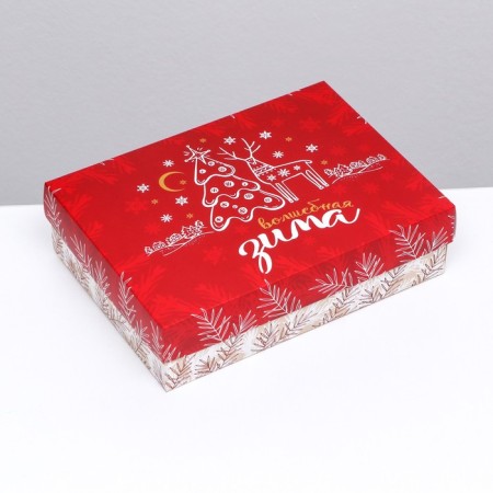 Gift box team "Snowflakes", 21 x 15 x 5.7 cm-6