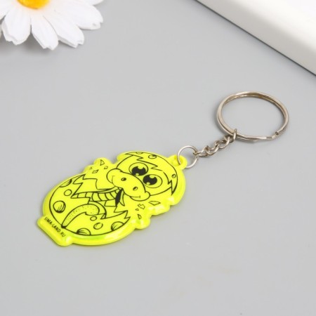A keychain plastic reflective "small snake in the egg" 5.5x3.3 cm-1