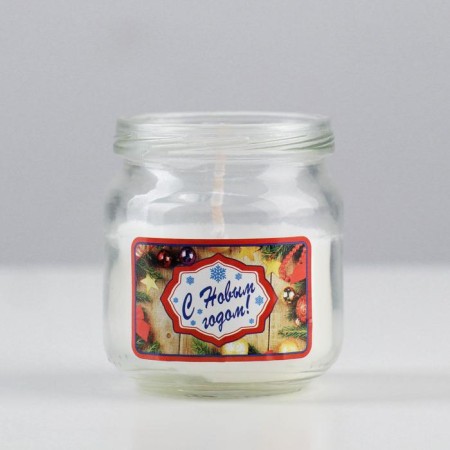 Aromatic candle in the Bank "Winter Forest", 6.4x6 cm-1