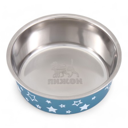 Bowl with silicone base "star", blue, 300 ml-1