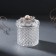 Casket glass "Flower with a mesh" silver 6x6x8 cm