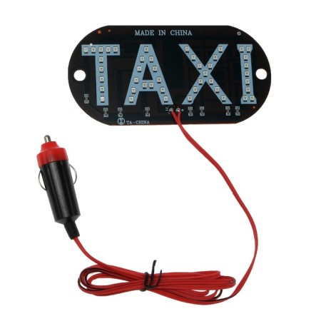 LED taxi sign 12 V, 45 LED, 13 × 6 cm, wire 150 cm, green-2