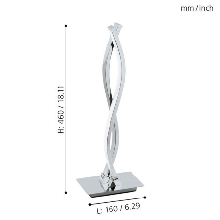 LASANA 2, 2x5W LED, 3000K, 1000lm, 1000lm lamp, chromium color-1