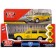 Metal GAZ-2402 Volga Taxi, 12 cm, doors and trunk open, yellow color