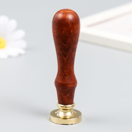 Printing for wax with a wooden handle "Beach bus" 9x2.5x2.5 cm-2