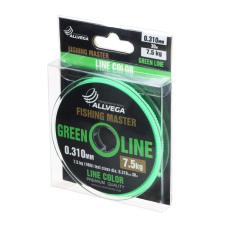 Monophile Fine Allvega Fishing Master, diameter 0.310 mm, test 7.5 kg, 30 m, green-1