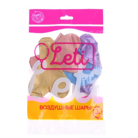Shar Latex 12 "Heart", chrome, set of 5 pcs., Mix-1