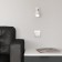 Frame W0012850, 1 Baguette socket, white silver