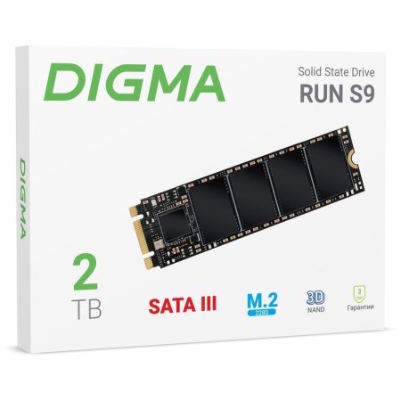SSD Digma SATA-III 2TB DGSR1002TS93T RUN S9 M.2 2280-9