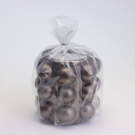 A candle in a candlelight made of gypsum with spherical faces, 10x10cm, gray-brown-3