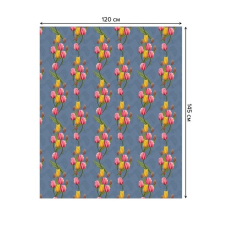 The tablecloth "Spring flowers", rectangular, Saten, size 120x145 cm-1