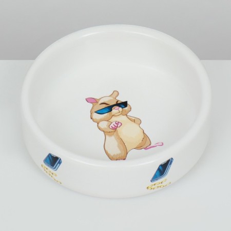 Ceramic bowl for rodents "on style" 80 ml 8.5 x 3 cm-3