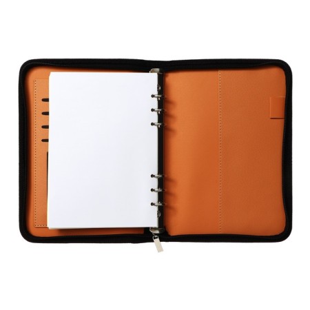 Organizer on the rings A5, 96 sheets in a ruler, on a zipper from 3 sides, leatherette, with a calculator, mix-13