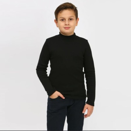 Children's Turtleneck "Graffiti", black color, height 146 cm-1