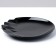 Ceramic “Obsidian” plate, 17 cm, black color