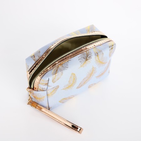 Cosmetic bag with lightning, blue color-2