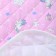 Coaters of unicorns 150x210cm, pink, calico 120g/m, XL 100%