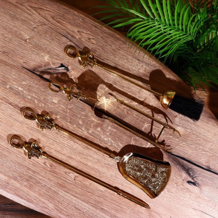 Kaminnaya set "Royal" brass (5 objects) 57.5x13x13 cm-2