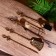 Kaminnaya set "Royal" brass (5 objects) 57.5x13x13 cm