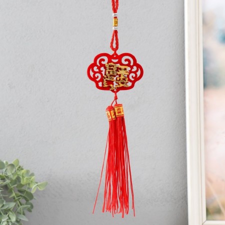 Suspension tree "pattern - hieroglyph wealth and prosperity" 8.5x37 cm