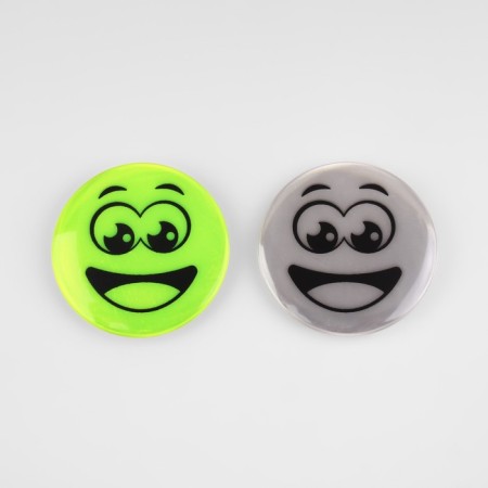 Reflective icon "Surprised smile", d = 5.8 cm, color mix-6