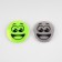 Reflective icon "Surprised smile", d = 5.8 cm, color mix