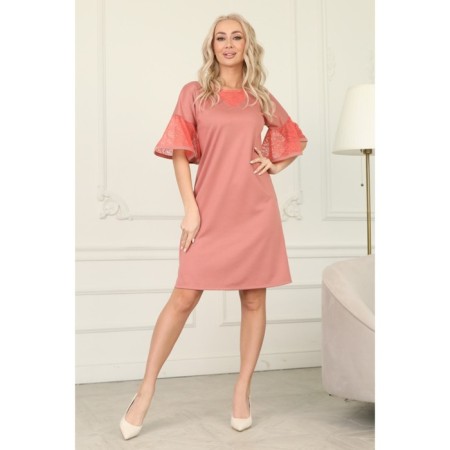 Female dress, size 48, peach color-5