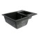Curler for a kitchen made of stone Zein 190/Q4, 612x505 mm, rectangular, overflow, black color black