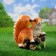 Garden figure "Squirrel on a branch with cones" 14x24x21cm