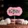 Topper Shild "Happy Birthday", pink 10x5 cm